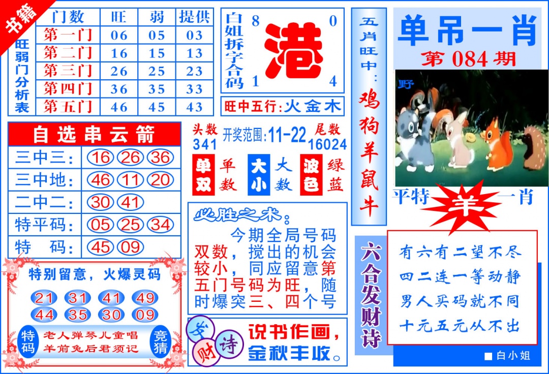 084期澳门单吊一肖[图]