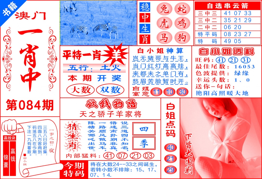 084期澳门锦囊宝典[图]